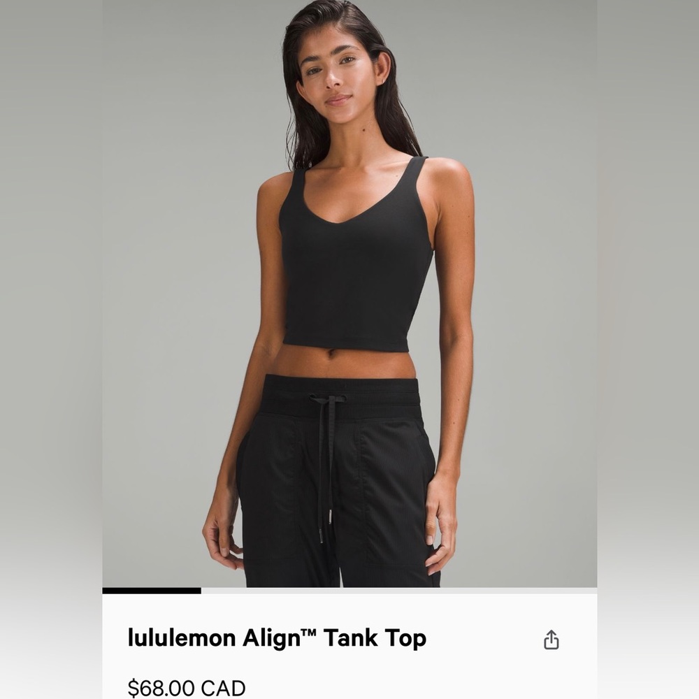 BLACK ALIGN TANK SIZE 6